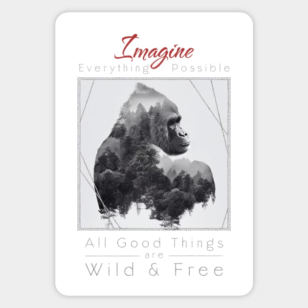 Gorilla Nature Outdoor Imagine Wild Free Sticker by Cubebox